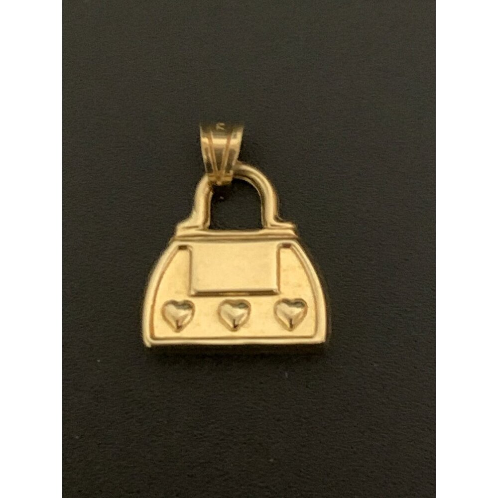 18K Gold Pendant Bag 2.15 grams with Defects Scratches - Picture 7 of 12